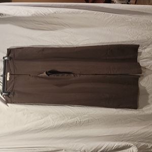 CAbi High Waist Brown Lauren Wide Leg Trouser size 12L altered to 31.5" inseam